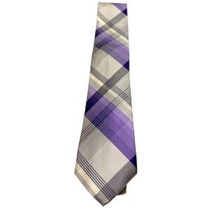Calvin Klein mens wearhouse purple silver black stripe Regular length 31 inches